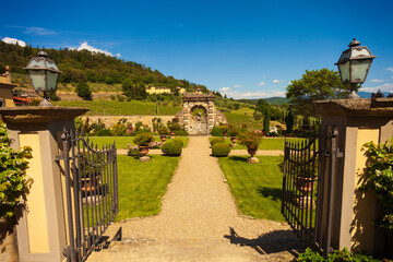 Italia, Toscana, Firenze, comune di Pontassieve. La villa di Gricigliano, adesso sede de Casa Generalizia e Seminario dell'Istituto di Cristo Re Sommo Sacerdote.