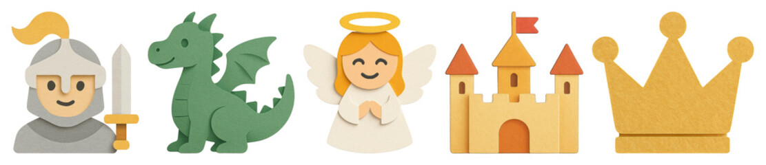 PNG Medieval fantasy icons collection, element set on transparent background