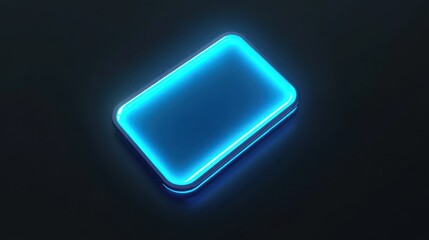 A glowing, rectangular display against a dark background.