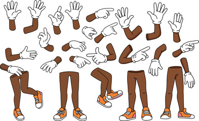 Cartoon Body Parts Set: Customizable Character Animation

