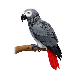 Obraz premium Red and yellow macaw parrot with vibrant feathers on a white background