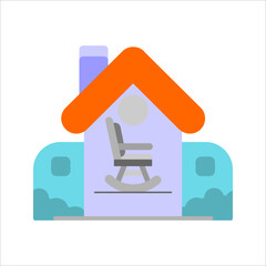 Retirement Home Vector Icon