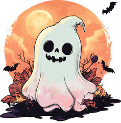 Cool Cute Halloween Ghost Design