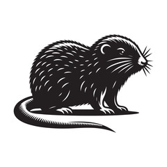 vector illustration of a hedgehog