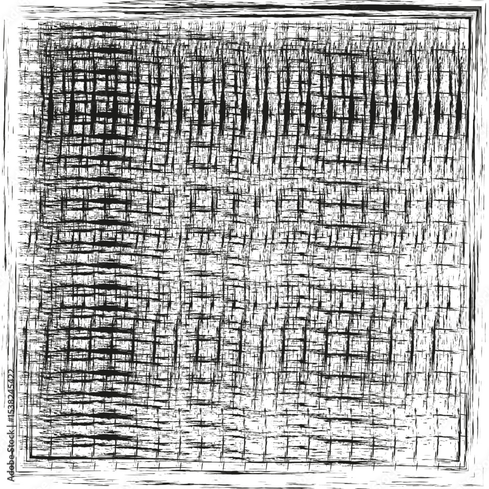 Poster raster texture icon. grunge vector lines. sketchy black strokes. abstract square form.