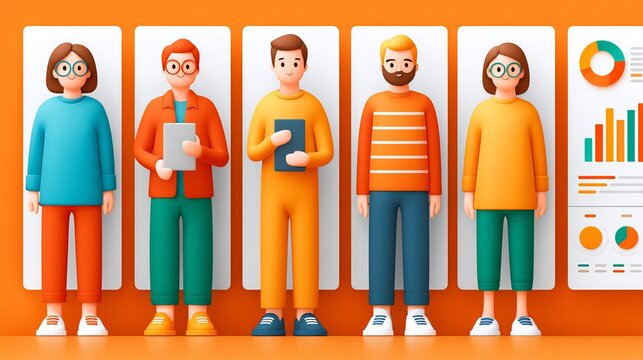 Marketing team reviewing email marketing analytics click through rates diverse professionals in collaboration email marketing concept - Powered by Adobe