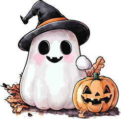 Cool Ghost in Motion Illustration