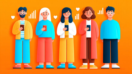 Social media managers assessing ad reach engagement rates in team meeting multicultural professionals collaborating social media marketing concept