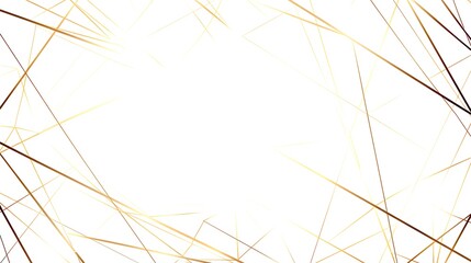 Minimal Gold Line Frame on White