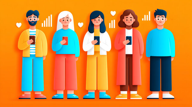 Social media managers assessing ad reach engagement rates in team meeting multicultural professionals collaborating social media marketing concept