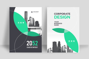 City Background Business Book Cover Design Template