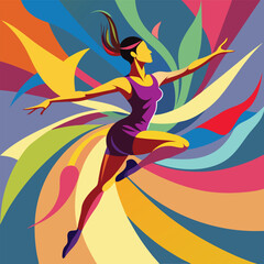 dancing girl in the night