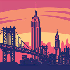 Fototapeta premium new york city skyline