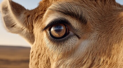 Fototapeta premium Close-up of a horse's eye highlighting its expressive and detailed features