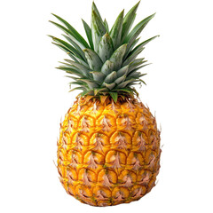 Fototapeta premium Whole pineapple isolated on transparent background. PNG.