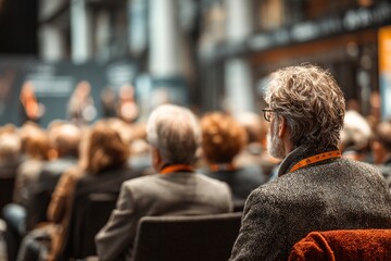 people sitting rear at the business conference. High quality