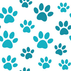 Dog paw prints