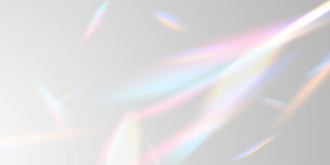 Light effect and zigzag ribbon falling from above on a beam of light, tinsel vector