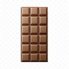realistic 3d chocolate bar in different style isolated on transparent background