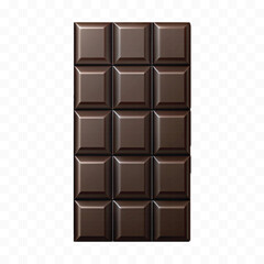 realistic 3d chocolate bar in different style isolated on transparent background