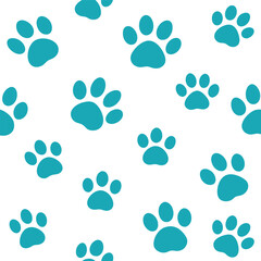 Dog paw prints