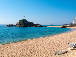 Playa de Blanes en la provicia de Gerona (Girona), Cataluña (Catalunia), España.