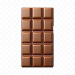 realistic 3d chocolate bar in different style isolated on transparent background