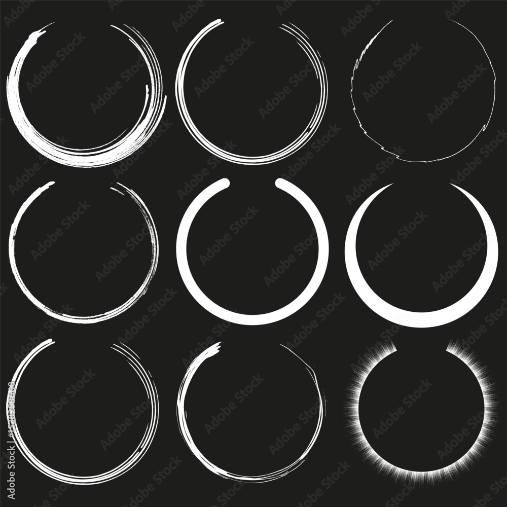 Aufkleber semi circle pattern. black round shapes. bold negative space. vector geometric form.