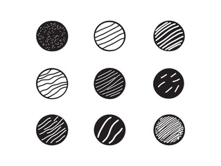 Classic Oreo Truffles Sweet Snack Vector lustration Design 