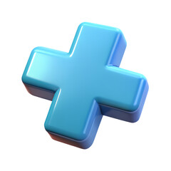 Obraz premium 3D Medical Cross Icon
