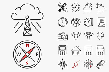 Fototapeta premium set of icons