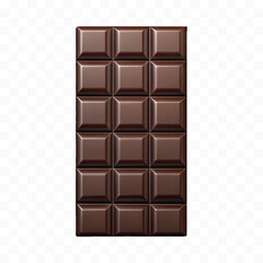 realistic 3d chocolate bar in different style isolated on transparent background