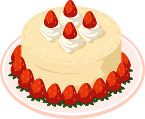 cake with strawberry
