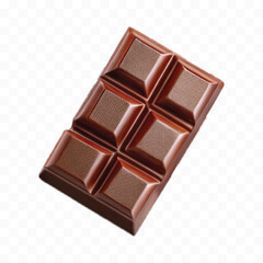 realistic 3d chocolate bar in different style isolated on transparent background