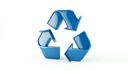 recycle symbol 3d icon in cartoon plastic style minimal isolated on white background, clipping path 