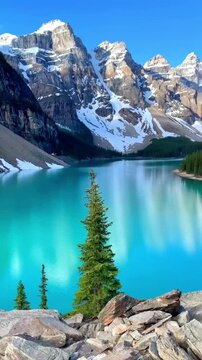 Moraine Lake Reflection in Banff National Park