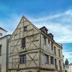 Vichy in France, thermal city, ancient houses in the center
