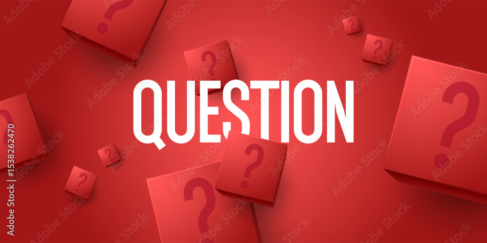 Poster the questioner. a poster with a picture of the question. an illustration for a puzzle or quiz. prese