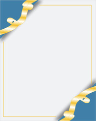 blue background with ribbon