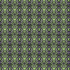 Abstract Floral Pattern with Purple and Black Gradient on White Background