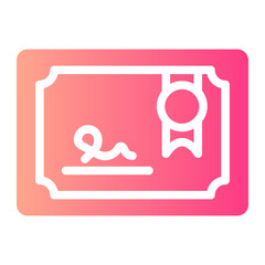certificate gradient icon
