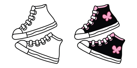 Sweet Cutie, Hand Drawing, Holiday Coloring Fun, Vector illustration, hand-drawn, flat design illustration, Bold Easy Coloring, Cute and Groovy Designs for Relaxation,	