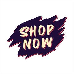 Abstract Vector of Buy Now Message with Abstract Shapes on White Background. Editable Banner.