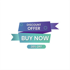 Minimal White Background Banner Featuring Buy Now Message and Abstract Shapes. Editable Banner