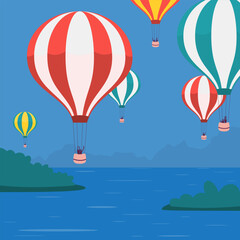 Fototapeta premium flying air ballons
