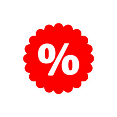 price discount, label with percent sign – vector icon