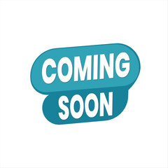 White Background Coming Soon Vector with Bold Typography and Geometric Design Elements. Editable Banner.