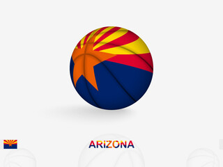 Fototapeta premium Arizona Basketball Concept with National Flag Design.