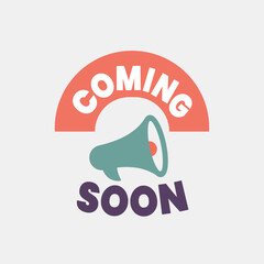 Modern Coming Soon Banner Design with Ribbons Over a Simple White Background. Editable Banner.