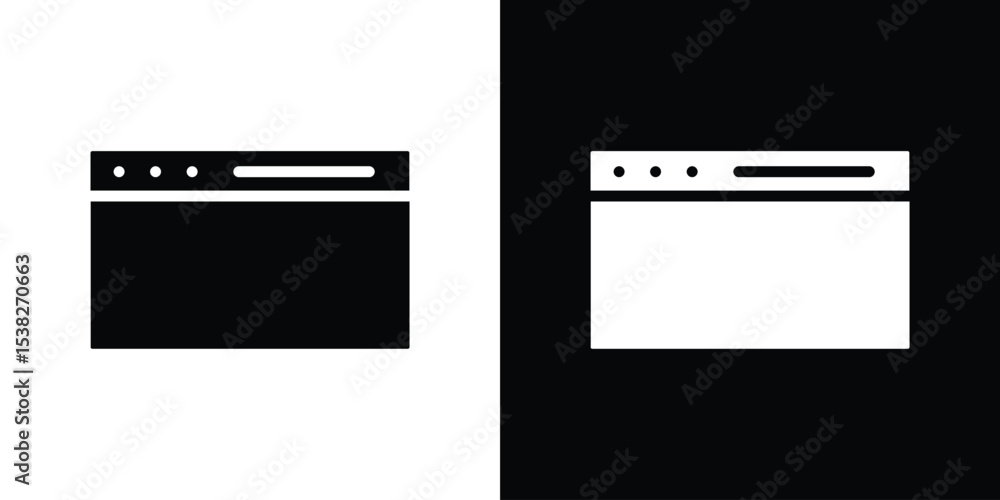 Poster window icon vector design template elegant style